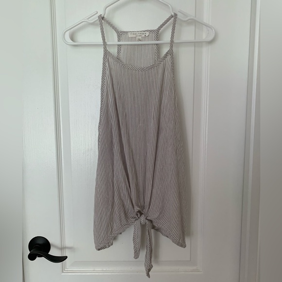 Final Touch Striped Front Tie Top - Picture 1 of 6